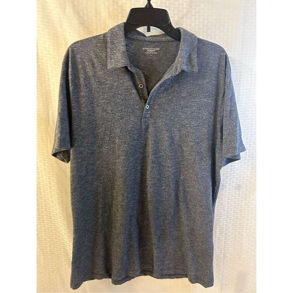Structure slim fit polo men’s large L rn#15099 gray - Picture 1 of 6